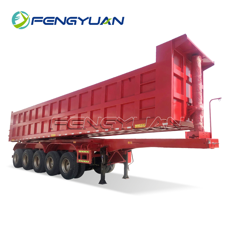 5 axle tipper semi trailer for coal transportation