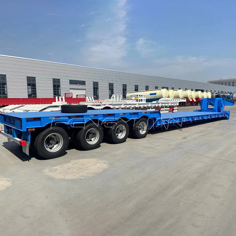 4 Axles Lowbed Semi Trailer