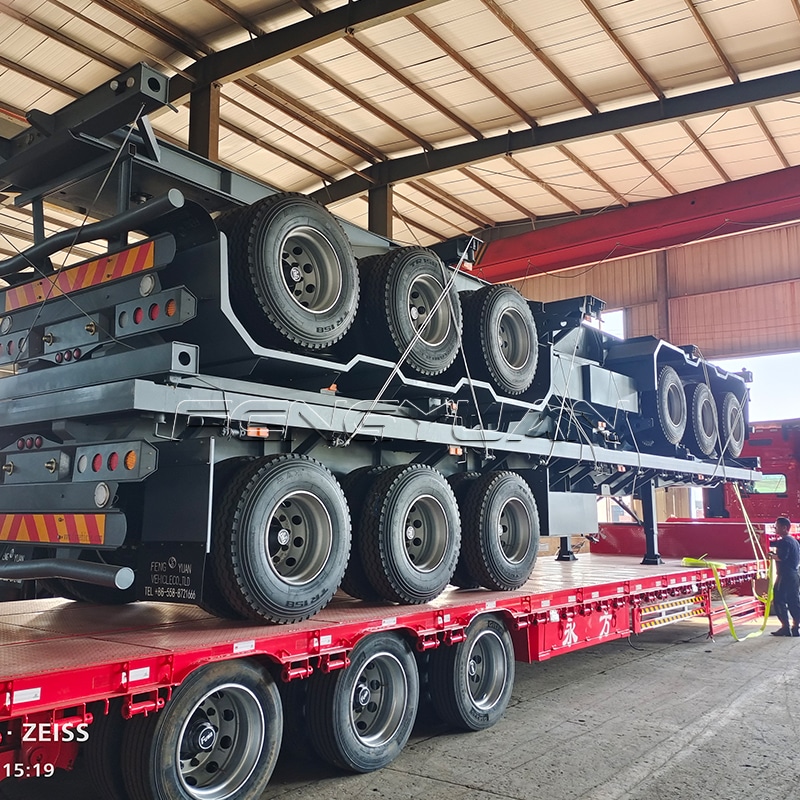 3 axle flatbed semi trailer